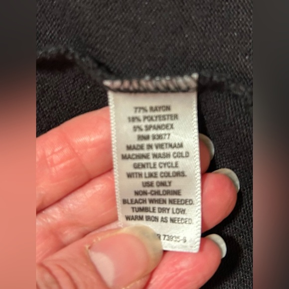 Ana women’s black sz XS long cardigan, lightweight, slit in back - Picture 5 of 7